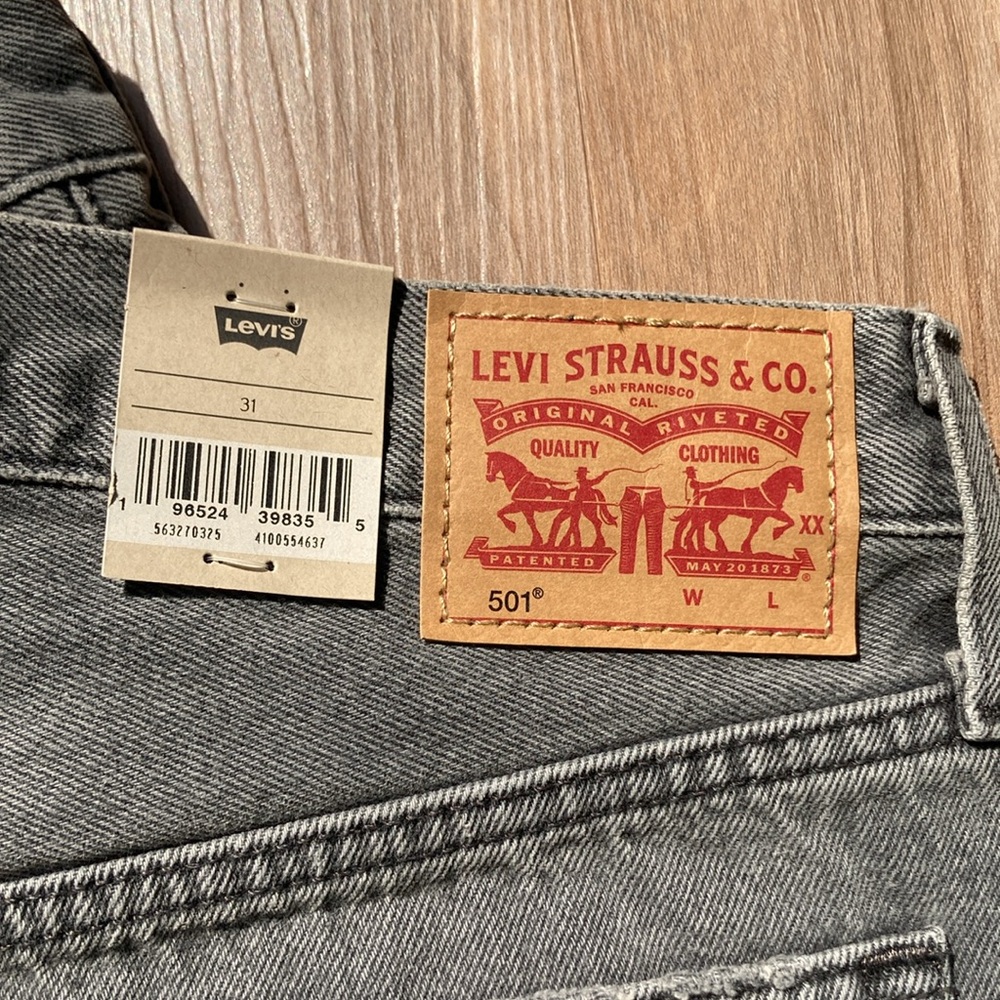 🟢relisted🟢Levi’s distressed high rise 501 jean cotton denim short cutoff 31 - Picture 12 of 17